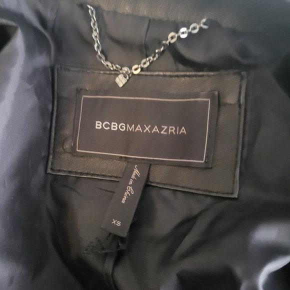 XS BCBG Max Azria Leather Jacket - Picture 3 of 5